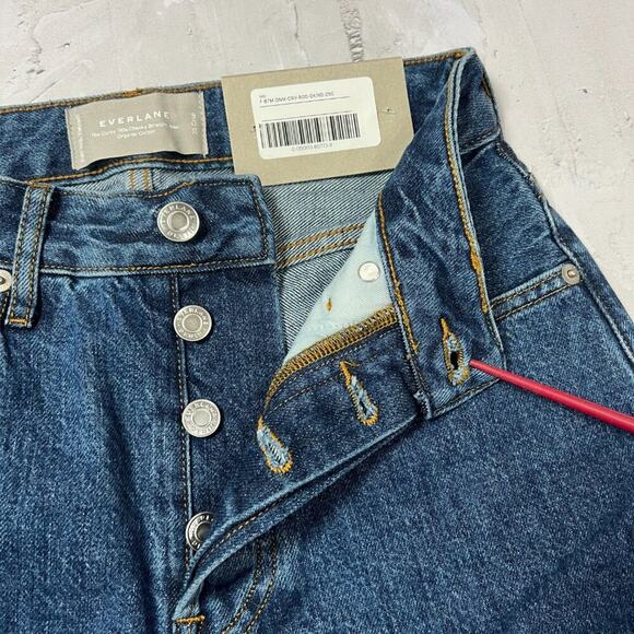 NEW Everlane The Curvy 90s Cheeky Straight Jean SIZE 25 Crop Button Fly Organic - Picture 5 of 9